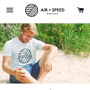 Air+Speed Elements Surf Tee in mint and grey